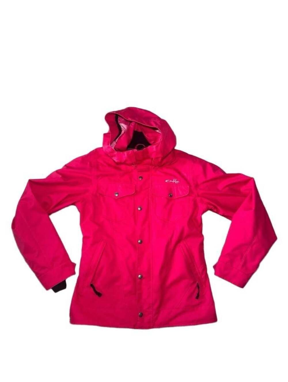 Oakley Regular Fit Hooded Ski Jacket Pink Women Size S Snow Thick